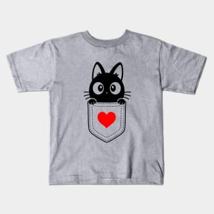 Cat in pocket Kids T-Shirt